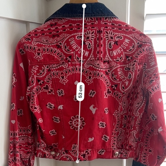 MOSCHINO JR BANDANA PRINT DENIM STYLE JACKET - Picture 6 of 6